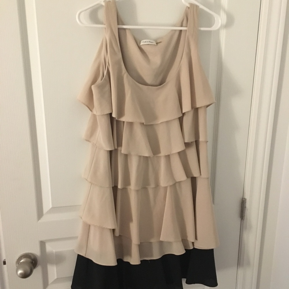 calvin Klein layered mini dress
